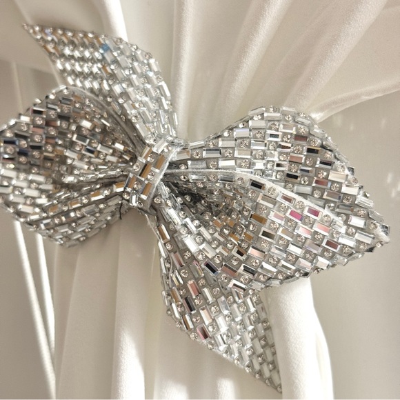 NWT ZARA RHINESTONE BOW CUT OUT HOLIDAY NYE OPEN BACK MINI DRESS - Picture 8 of 13